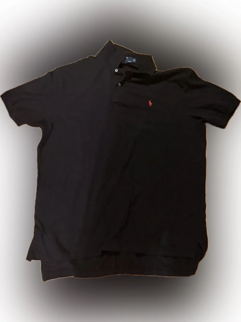 Ralph Lauren Black Polo with Red Pony Embroidery